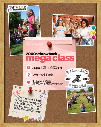 August 31 at 9:30am at Whitetail Park in Lafayette. Totally FREE. 2000s Throwback Mega Class with FIT4MOM North Metro Denver