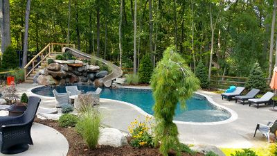 custom pool shape tanning ledge_pebble sheen interior finish