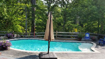 challenging back yard travertine pool coping