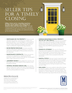 Tips for a Timely Closing for the Seller