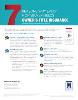 7 Reasons Why Every Homebuyer Needs Owner's Title Insurance