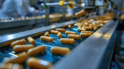 Image of capsules on quality control Pill Packaging