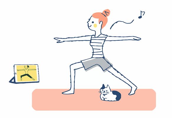 Online Yoga girlncat Illustration small.jpg