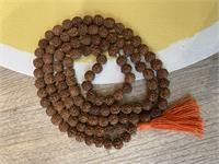 Mala Bead Necklace Orange Tassle 2768.jpg