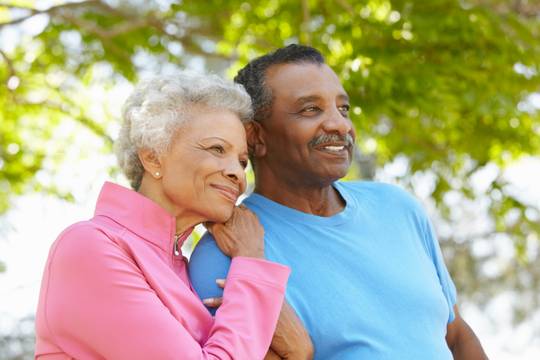 Image of older couple smiling 