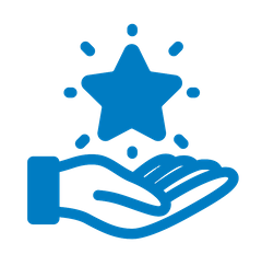 Hand holding a star icon Minnich’s Loyalty Program