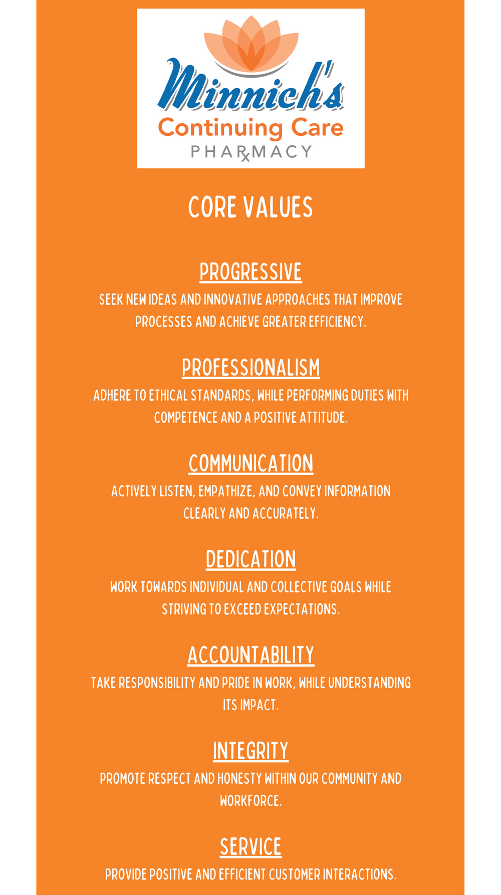 Minich's Core Values