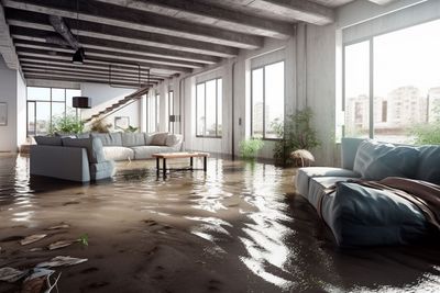 Flooded Living Room