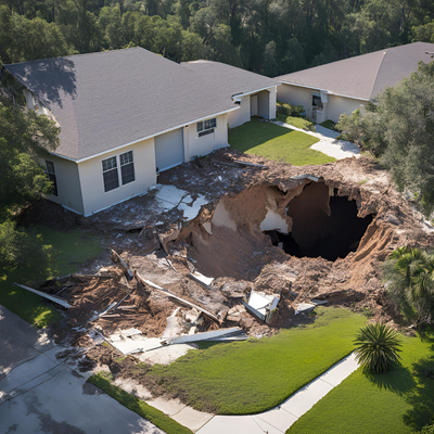 Sinkhole in Driveway