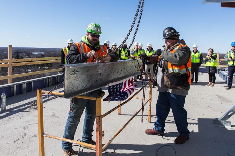 The Abott Apartments East Lansing Topping off Ceremony