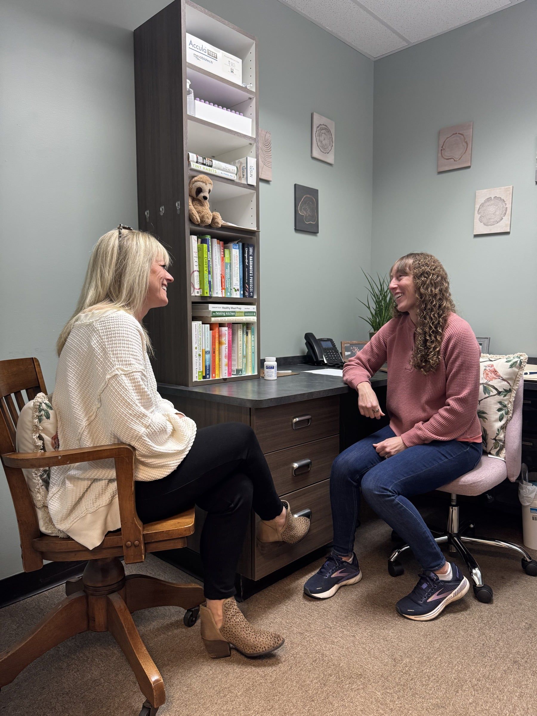 Consultation at Warren's Drug Store