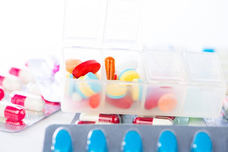 Medicine organized by the day of week Medication Adherence