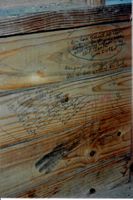 old grafitti in the rafters of DeLeon cabin 1996.jpg