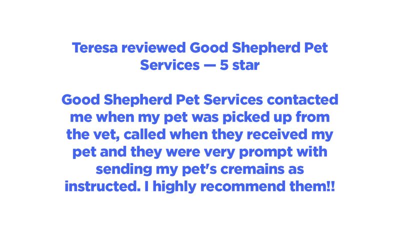 good shepherd pet cremation