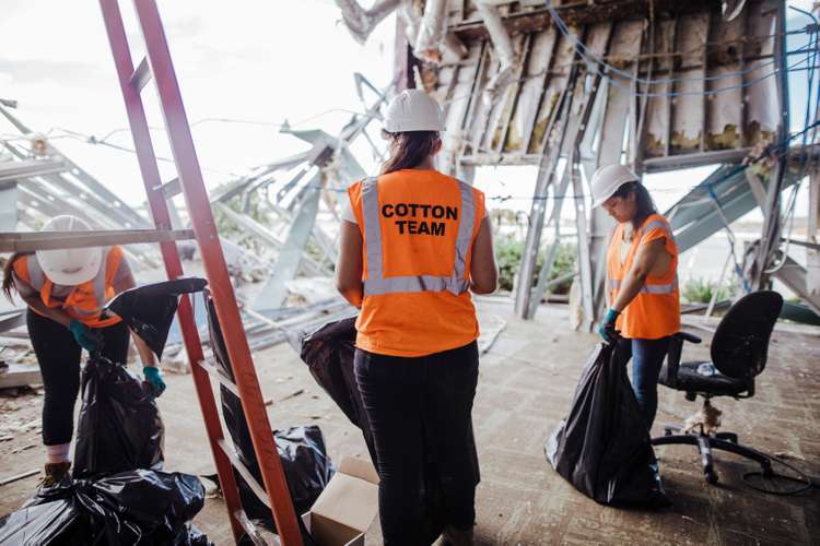 Cotton commercial disaster solution team members cleaning up damaged property in Fort Lauderdale, FL