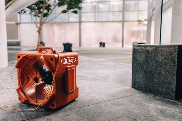 a picture of a Cotton GDS water dehumidifier that is a part of the water damage extraction, mitigation, or restoration process. water damage mitigation restoration extraction