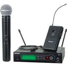 The Shure SLX Wireless Mic Combo is available at Hollywood Sound Systems. The Shure SLX Wireless Microphone Combo is available at Hollywood Sound Systems.