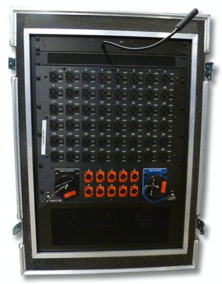 The Radial 48X10 2-Way Mass Splitter is available at Hollywood Sound Systems. The Radial 48X10 2-Way Mass Splitter is available at Hollywood Sound Systems.