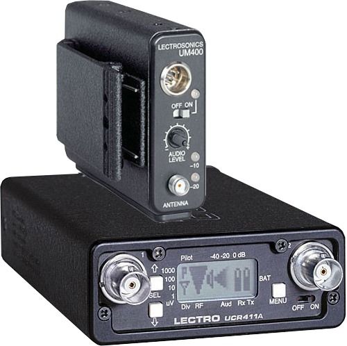 The Lectrosonics UCR411A / UM400A Wireless System is available at Hollywood Sound Systems.