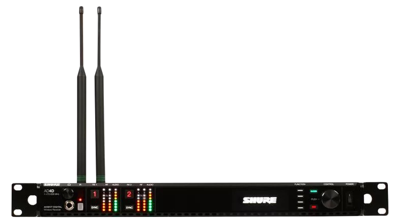 Shure's Axient AD4D 2-Channel Digital Wireless Receiver is available now at Hollywood Sound Systems.