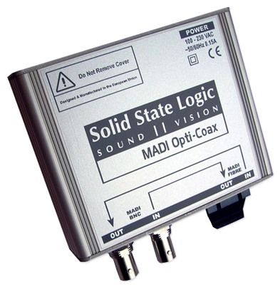 SSL MADI Opti-Coax converter box is available at Hollywood Sound Systems