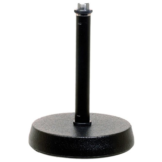 The K&M short mic stand is available at Hollywood Sound Systems.