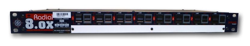 The RADIAL 8.0X 8-Channel Splitter is available at Hollywood Sound Systems. The RADIAL 8.0X 8-Channel Splitter is at Hollywood Sound Systems.