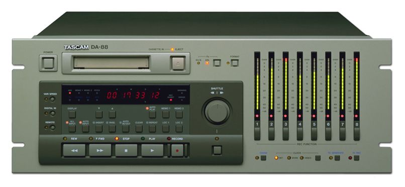 The TASCAM DA-88 8-TRACK DIGITAL RECORDER is available at Hollywood Sound Systems. TASCAM DA-88 8-TRACK DIGITAL RECORDER is at Hollywood Sound Systems