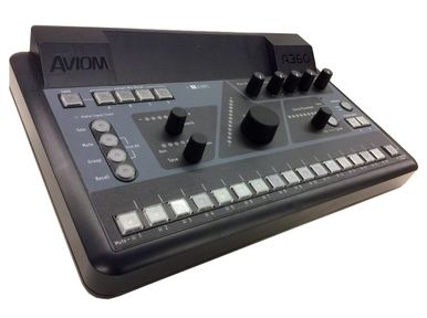 The Aviom A360 Personal Mixer is available at Hollywood Sound Systems. Aviom A360 Personal Mixer at Hollywood Sound Systems