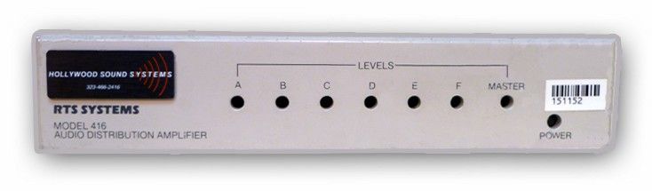 The RTS Model 416 Distribution Amplifier is at Hollywood Sound Systems.