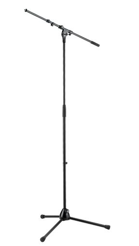 The K&M 210/9 Tripod Microphone Stand with Telescoping Boom is available at Hollywood Sound Systems. The K&M 210/9 Tripod Microphone Stand with Telescoping Boom is available at Hollywood Sound Systems.