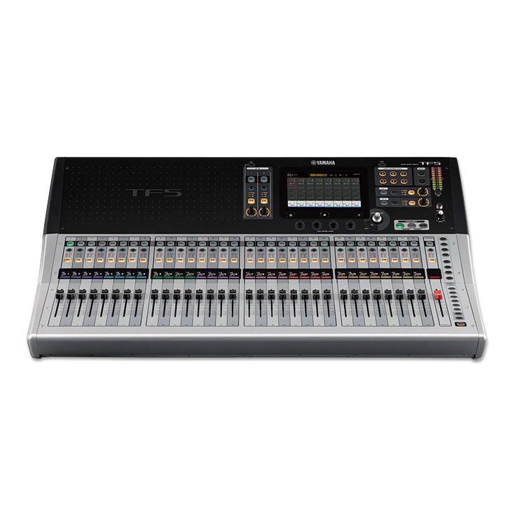 The Yamaha TF5 Digital Mixing Console is available at Hollywood Sound Systems. The Yamaha TF5 Digital Mixing Console is available at Hollywood Sound Systems