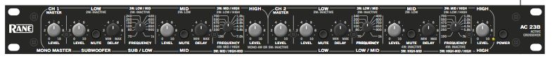 The Rane AC23B Stereo Active Crossover is available at Hollywood Sound Systems. Rane AC23B Stereo Active Crossover at Hollywood Sound Systems