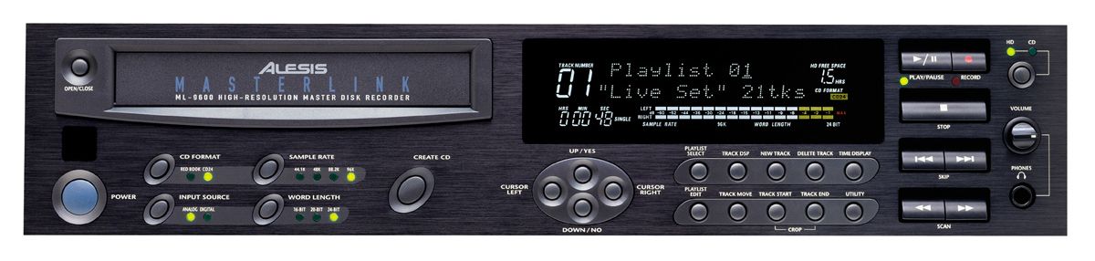 The Alesis ML-9600 Disk Recorder is available at Hollywood Sound Systems. Alesis ML-9600 Disk Recorder at Hollywood Sound Systems
