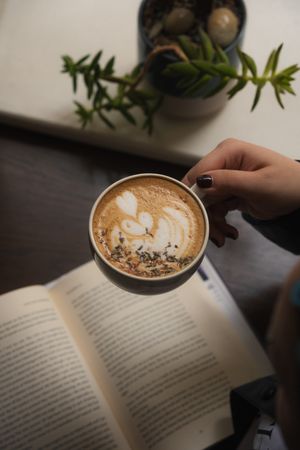 latte with lavender 