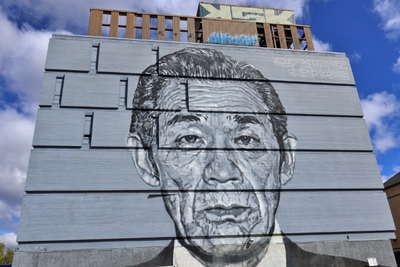 mr kinm mural baltimore jewelry center 