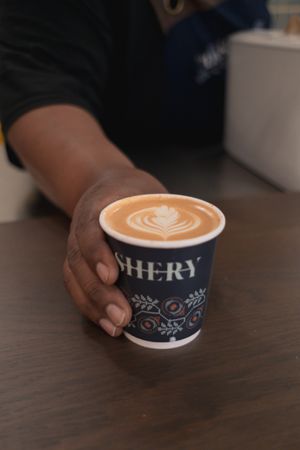 dashery to go cup with latee art