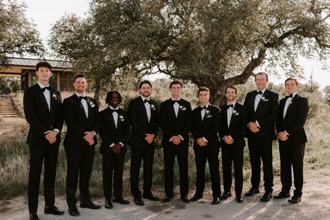 Hill Country Wedding Grooms  Party