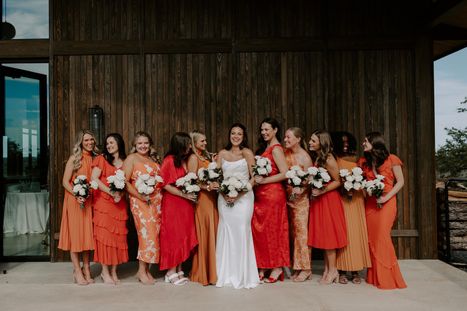 Hill Country Wedding Bridal Party