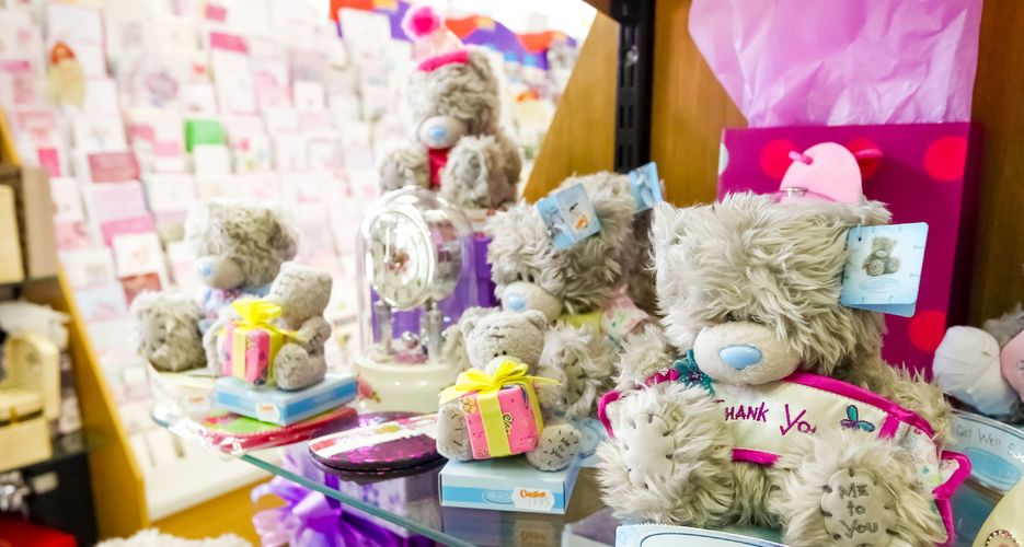 Teddy bears and cards in a gift shop Gift Shop