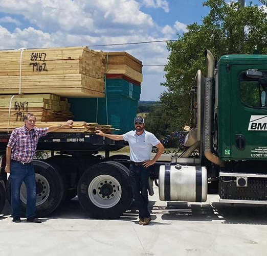 KIRBY WALLS CUSTOM BUILDERS DELIVERING LUMBER TO ZILKER PARK