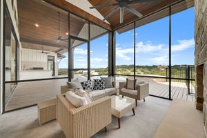 Enclosed back porch area