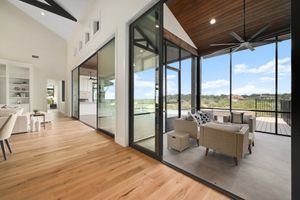 Enclosed back porch area