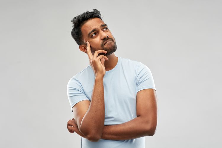 Man thinking Cost of Test Strips