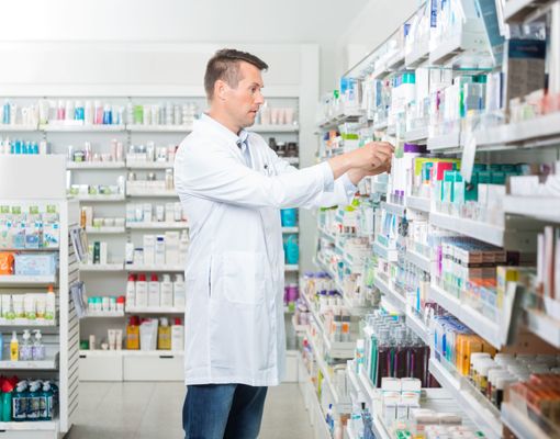 Pharmacist Sorting Medications
