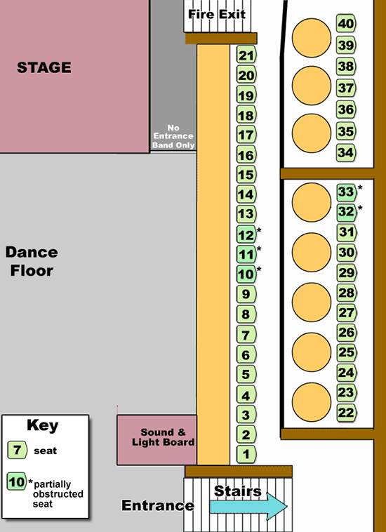 Belly Up Seating Chart