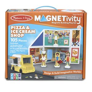 $49.99 Magnetic Building Set - Pizza & Ice Cream Shop!