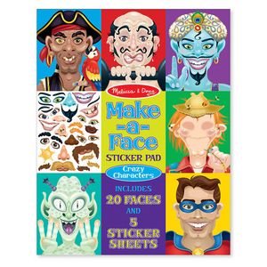 $4.99 Make-a-Face Crazy Characters Stickers Pad