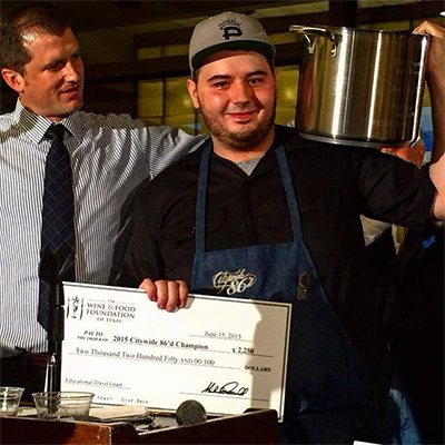 2015 Citywide 86'd Champion Chef Joel Garza from St. Philip Austin
