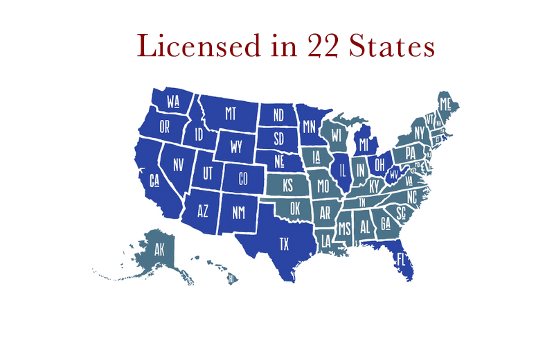 Licensed in 22 states Licensed in 22 states